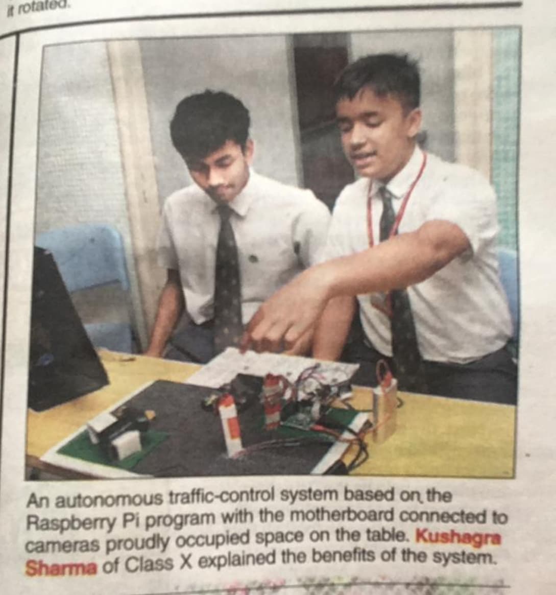 Times of India feature on the traffic control project